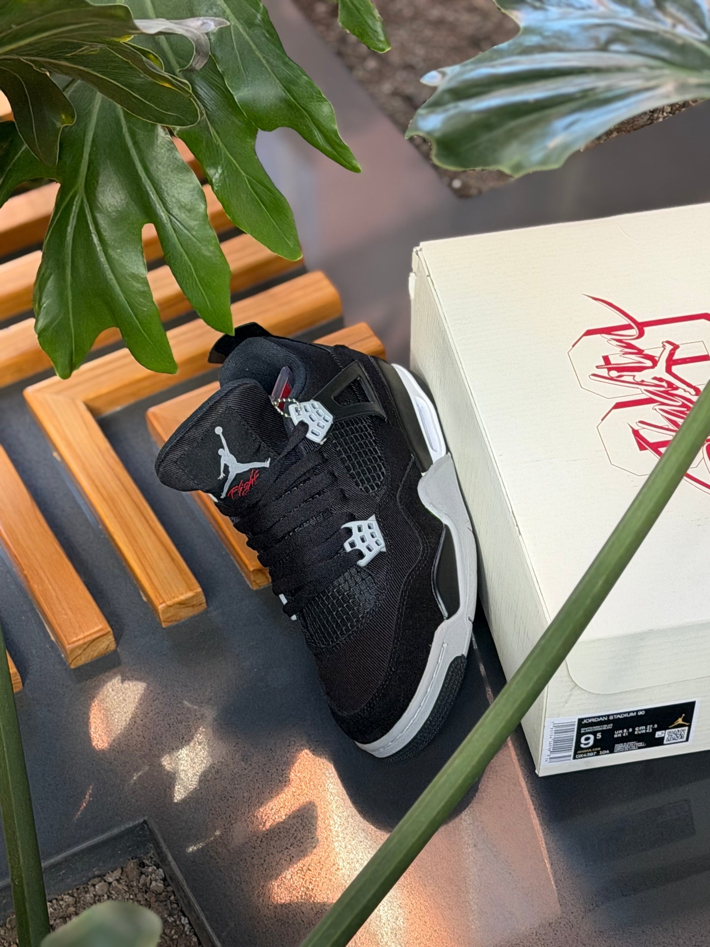 Air Jordan Retro 4 Black Canvas
