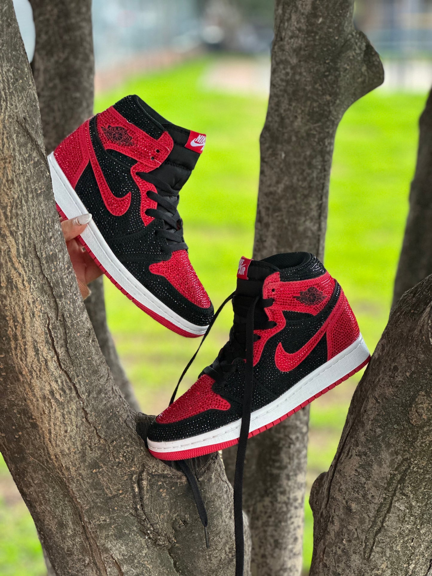 Air Jordan 1 Chicago Black Swarovski