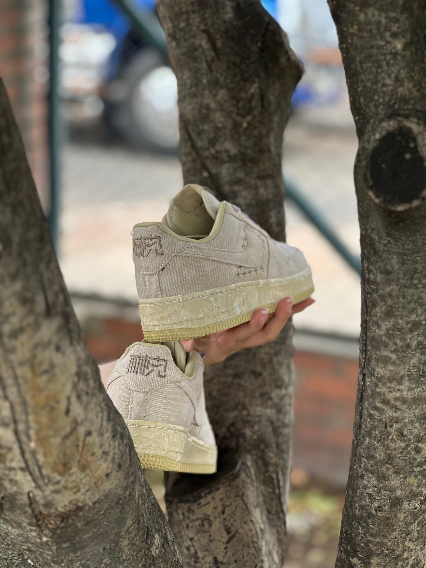 Nike Air Forcé 1 Low NAI KE TAN Canvas