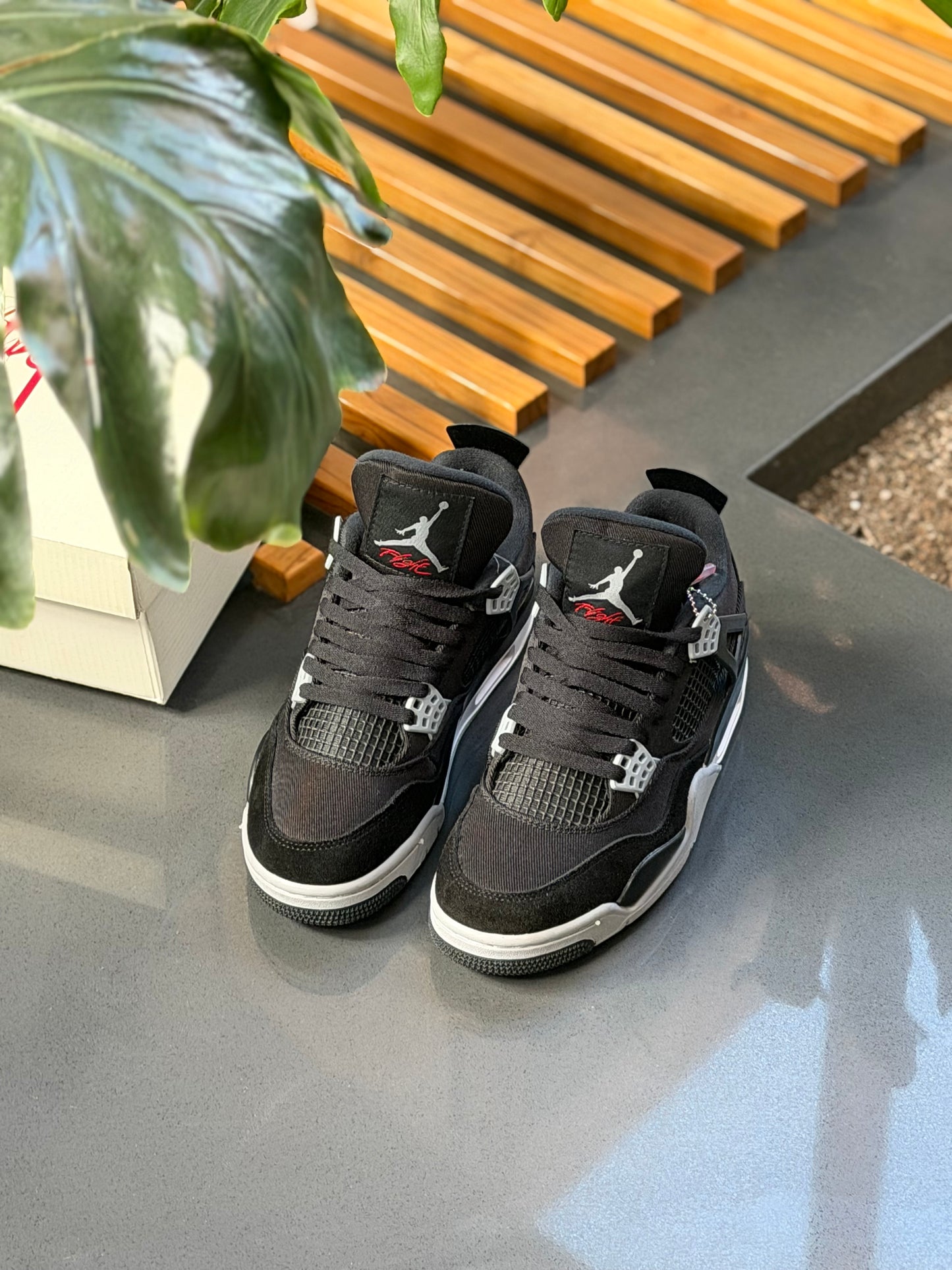 Air Jordan Retro 4 Black Canvas